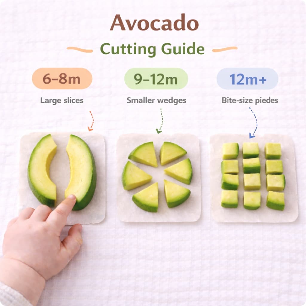 How to cut avocado wedges for baby