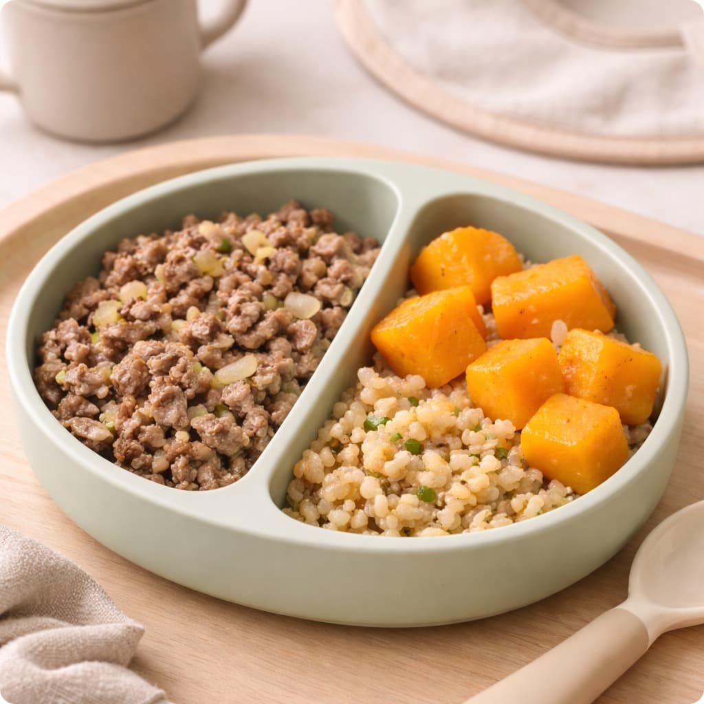 Beef, Pumpkin & Barley Bowl