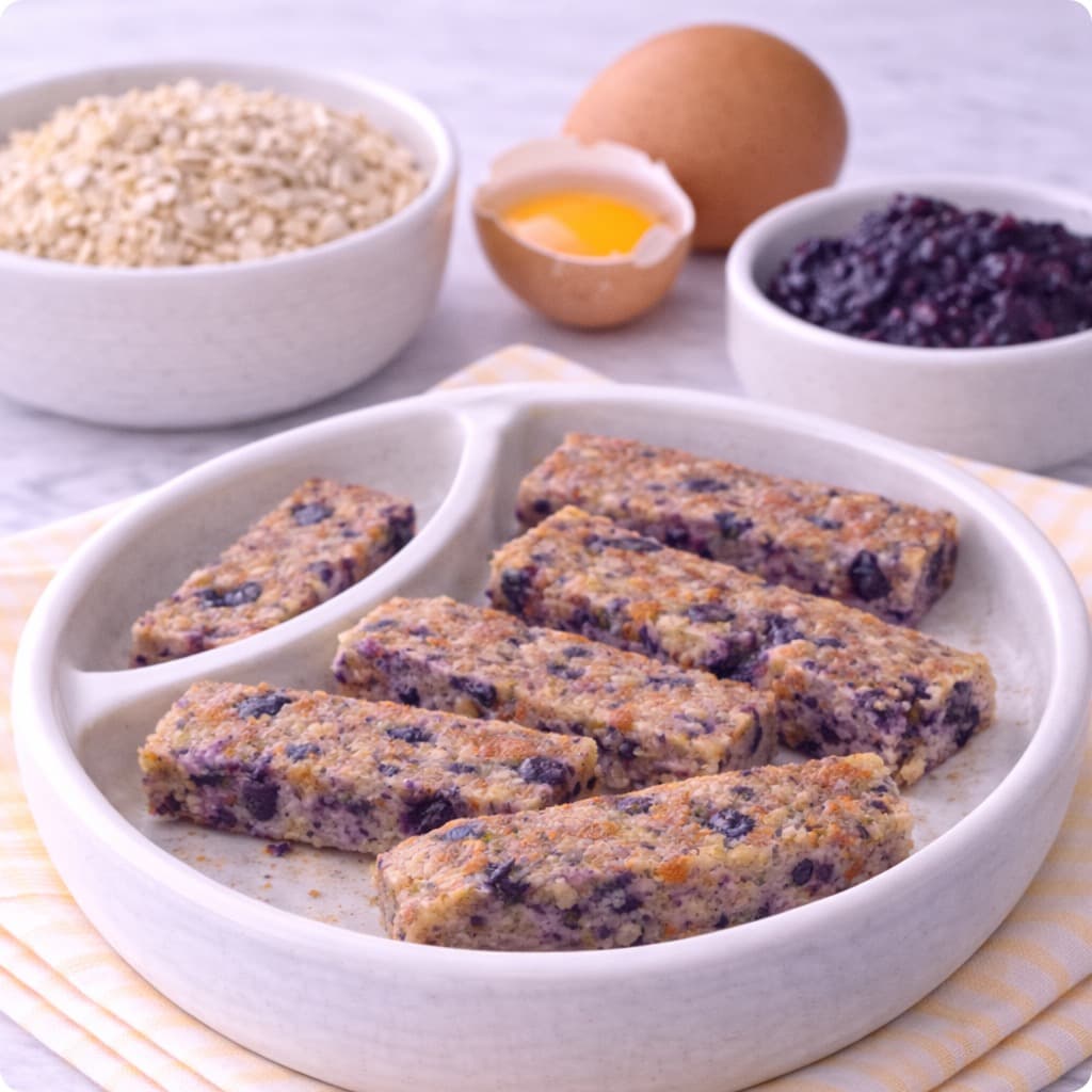 Blueberry Oat Pancake Strips