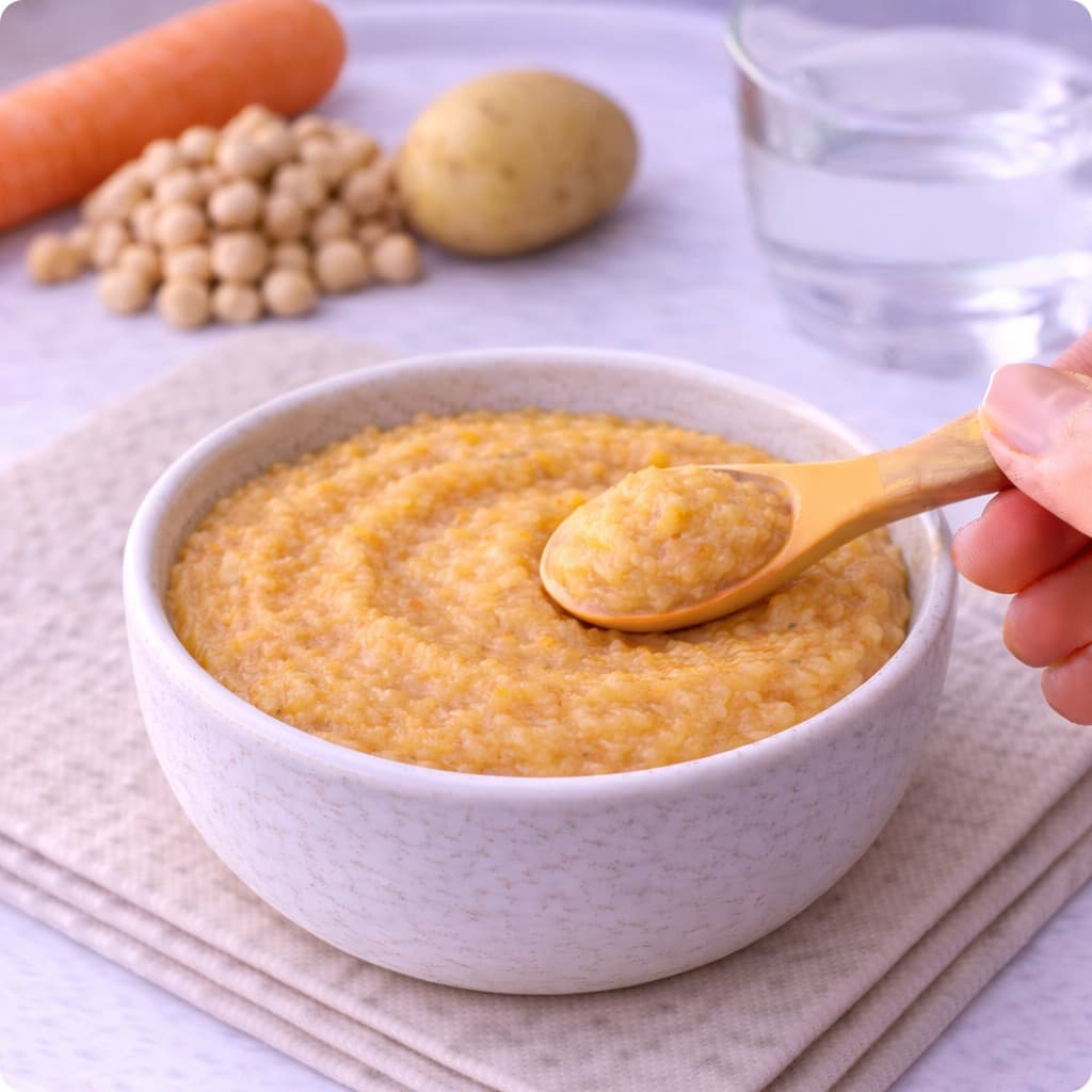 Chickpeas, Carrot & Potato Mash