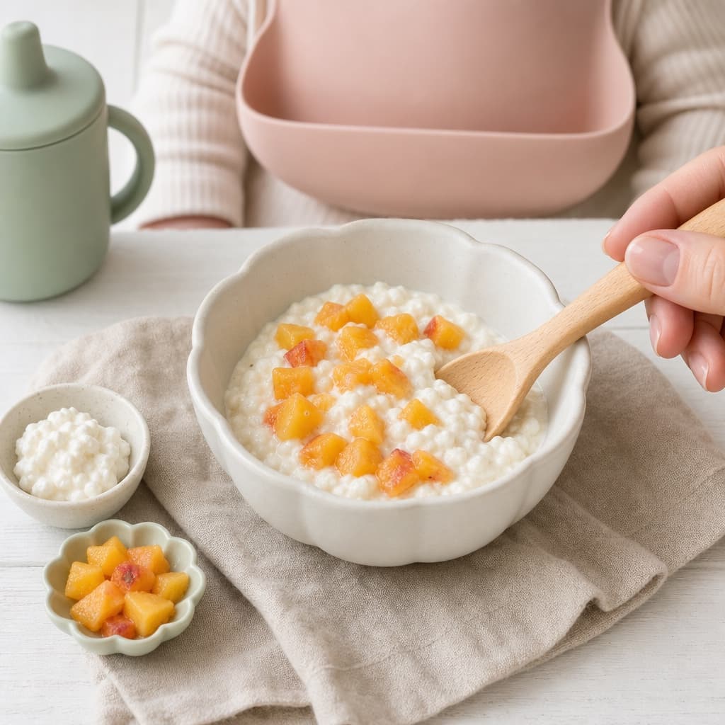 Cottage Cheese & Peach