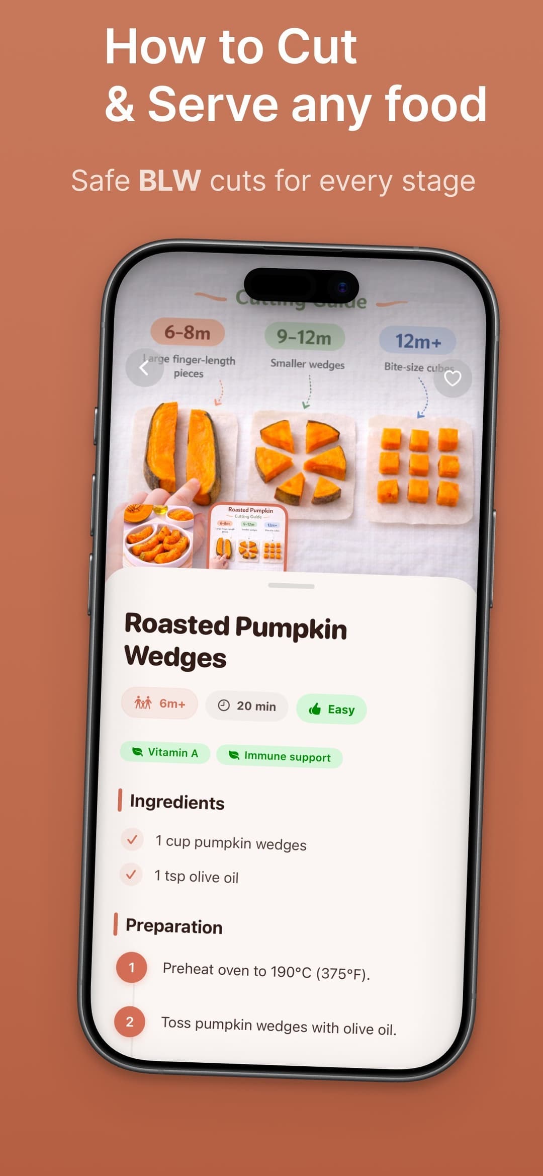 Nibli app baby led weaning cutting guide
