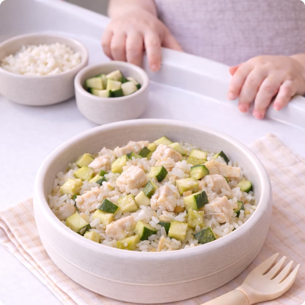 Greek Chicken + Rice Baby Bowl