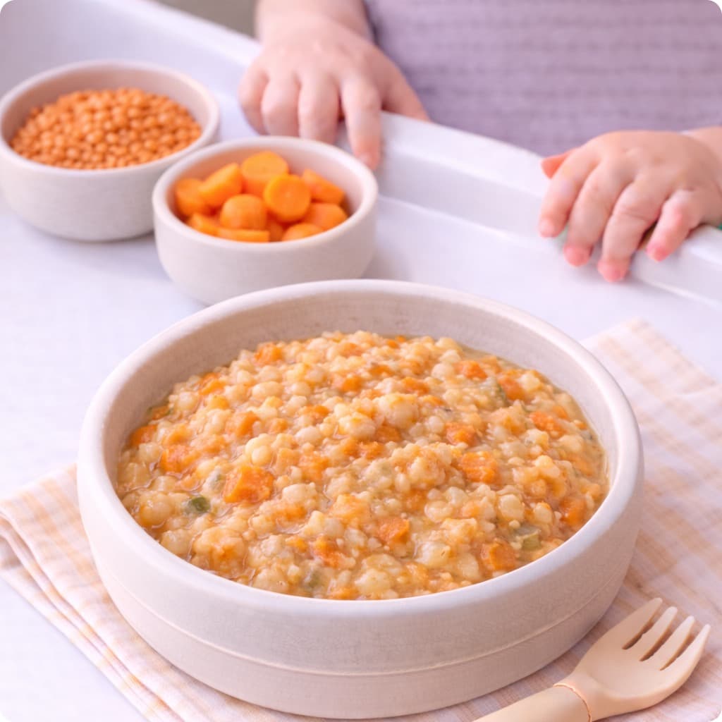 Lentil + Carrot + Oatmeal Iron Boost Bowl