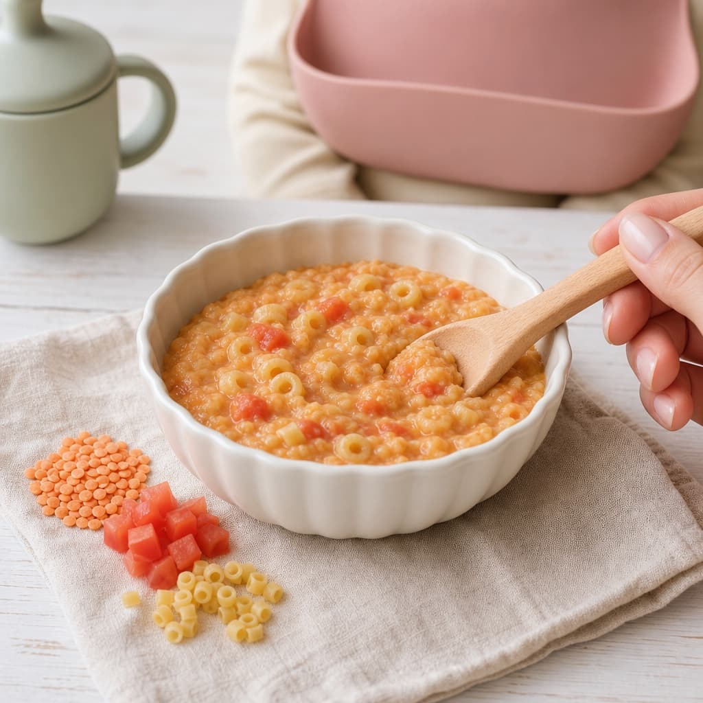 Lentil Tomato Mini Pasta Bowl