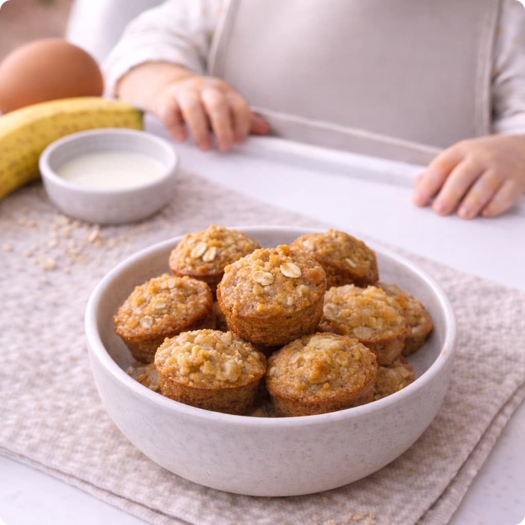 Oat Banana Mini Muffins
