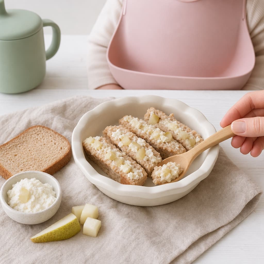 Pear Ricotta Toast Strips