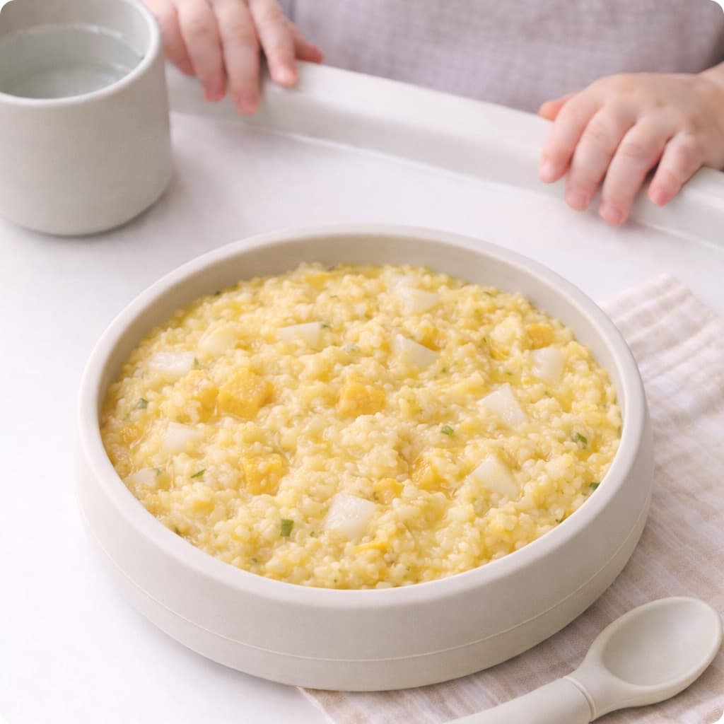 Polenta + Pear + Olive Oil Cream