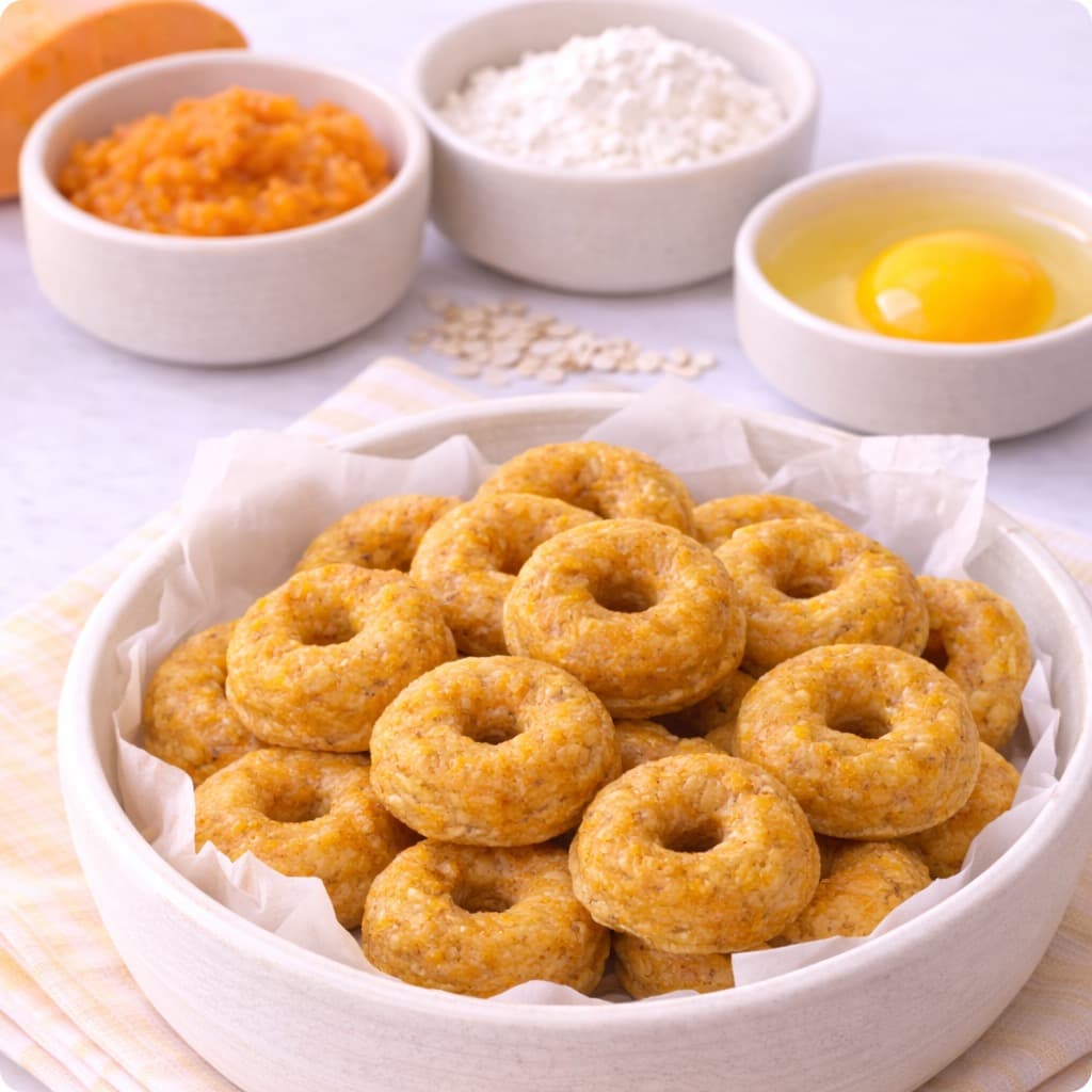 Pumpkin Oat Mini Donuts (Soft, No Sugar)