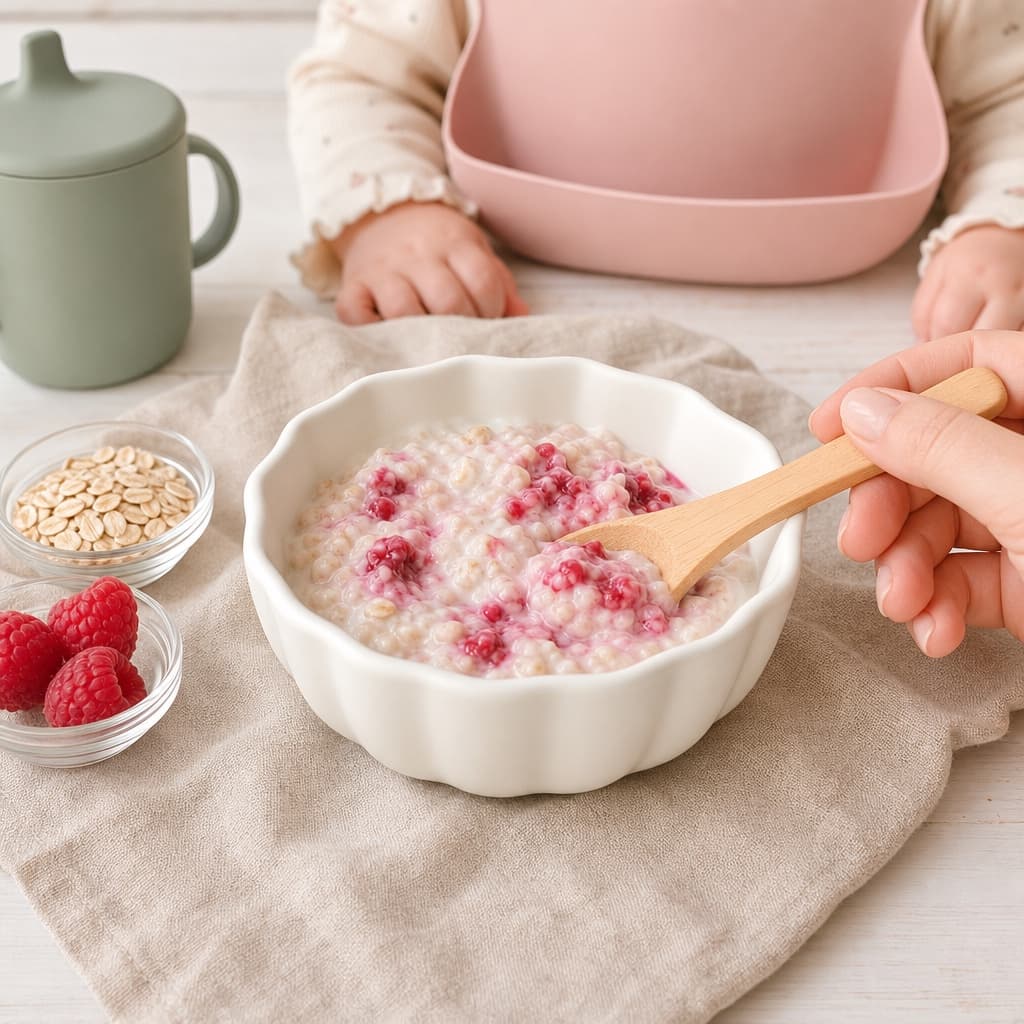 Raspberry Yogurt Oat Bowl