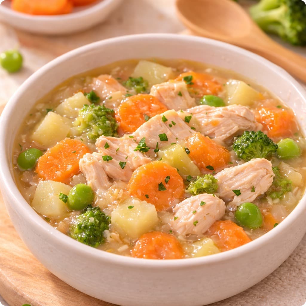 Soft Chicken & Veggie Comfort Stew