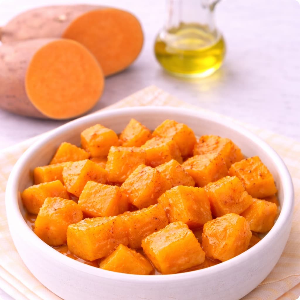 Soft Sweet Potato Cubes
