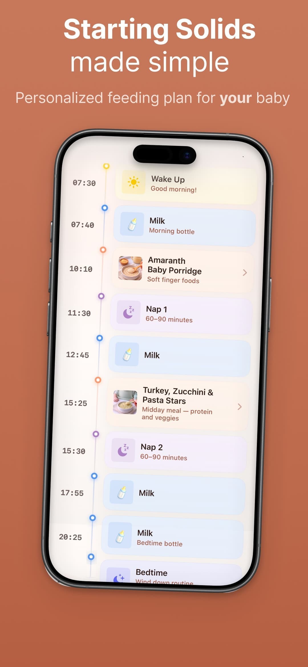 Nibli app baby lunch ideas and feeding plan