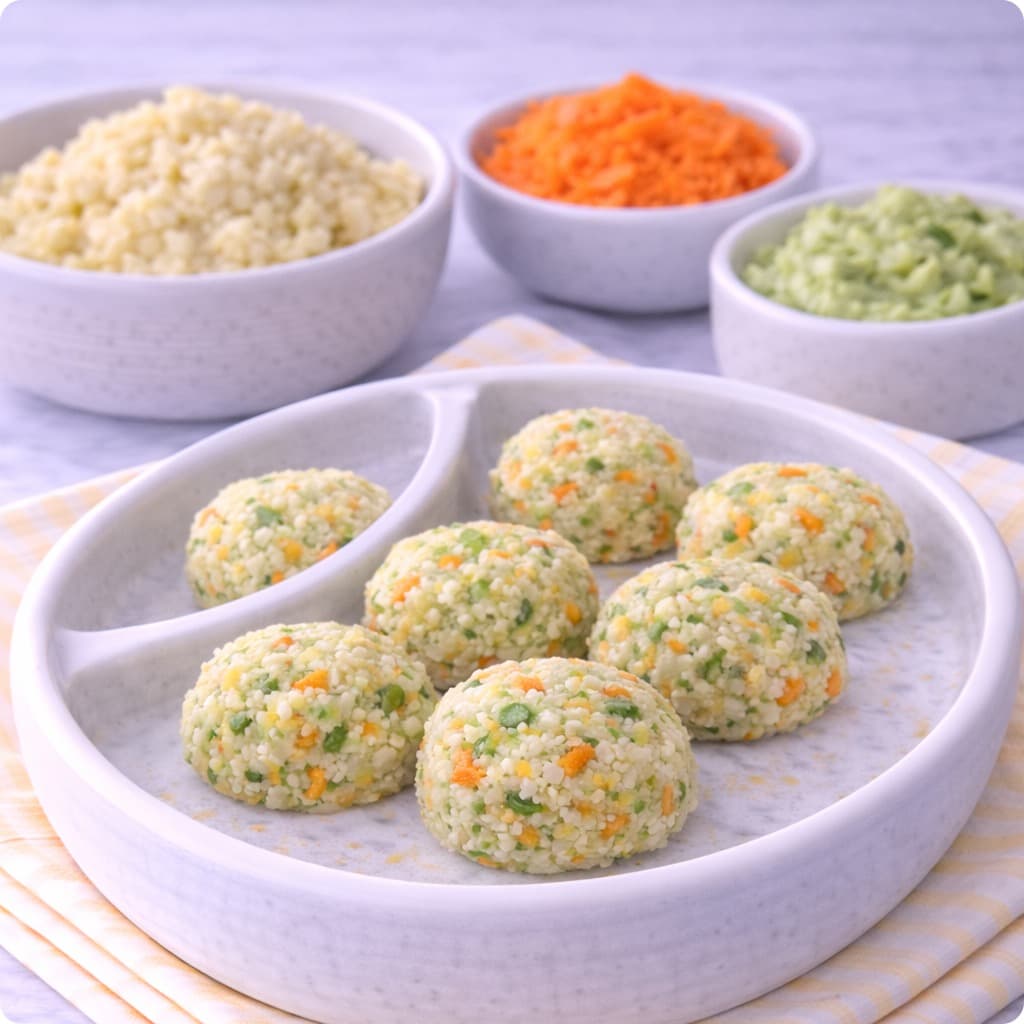 Soft Veggie Couscous Balls