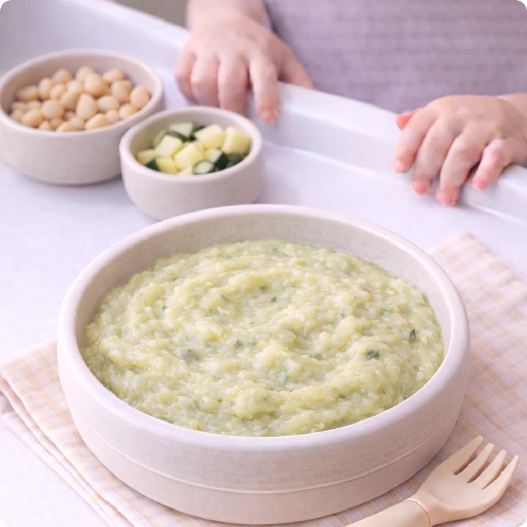 White Beans + Zucchini + Potato Puree