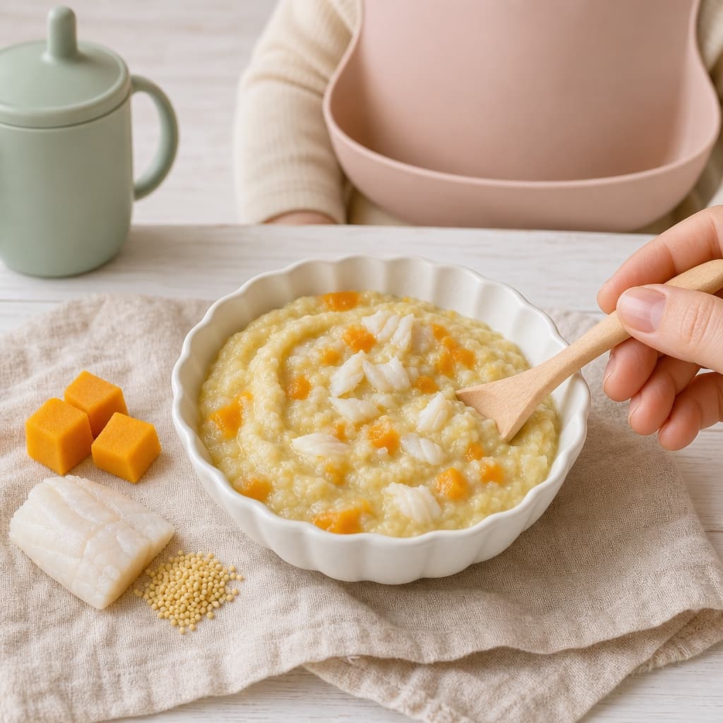 White Fish Pumpkin Millet Bowl