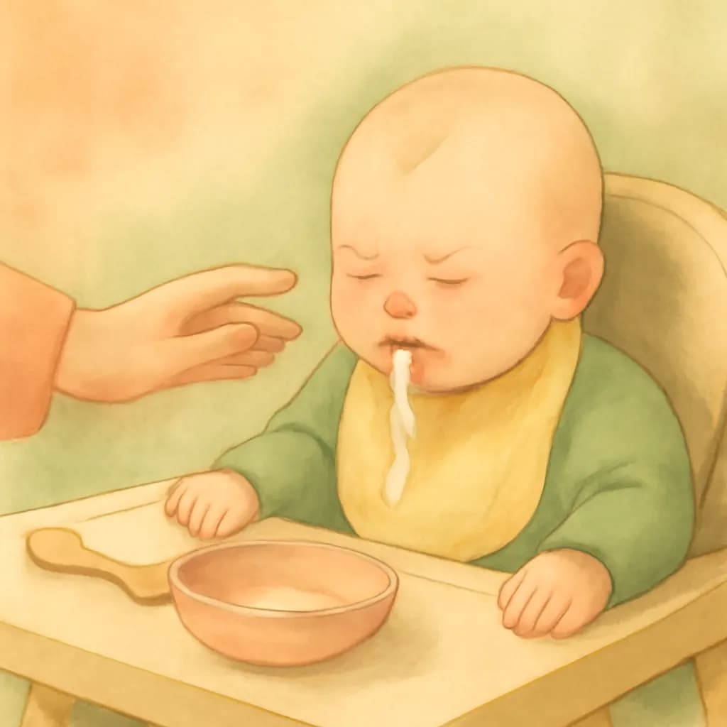 Baby vomits after eating solids?
