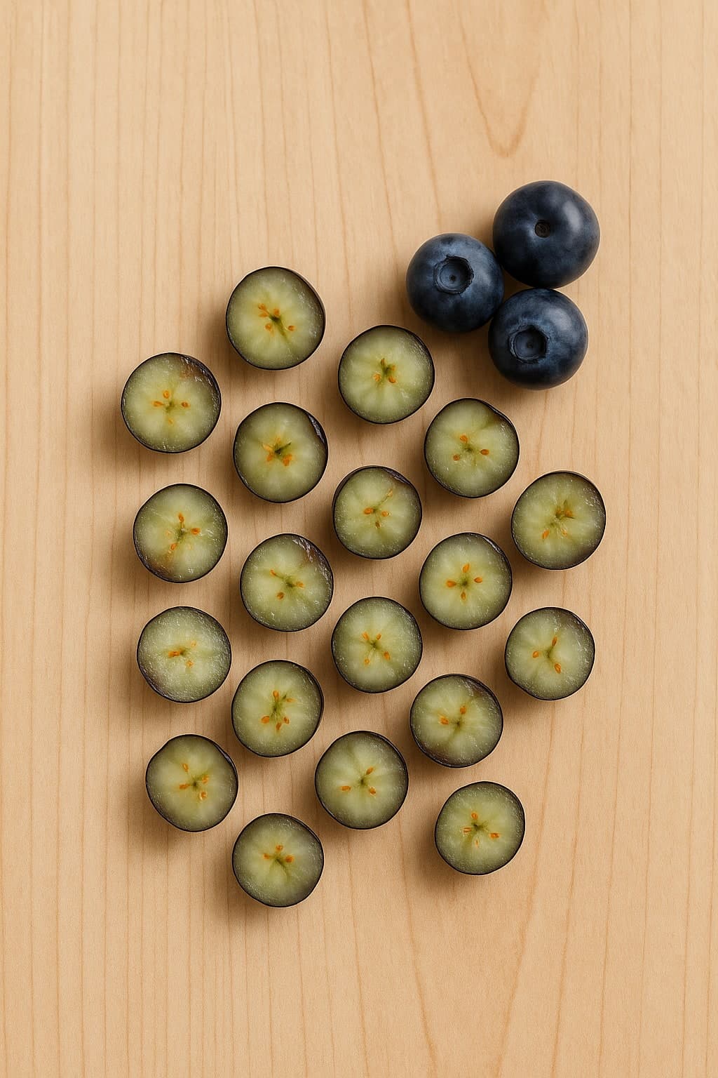blueberries baby led weaning - halved blueberries for 12 month old