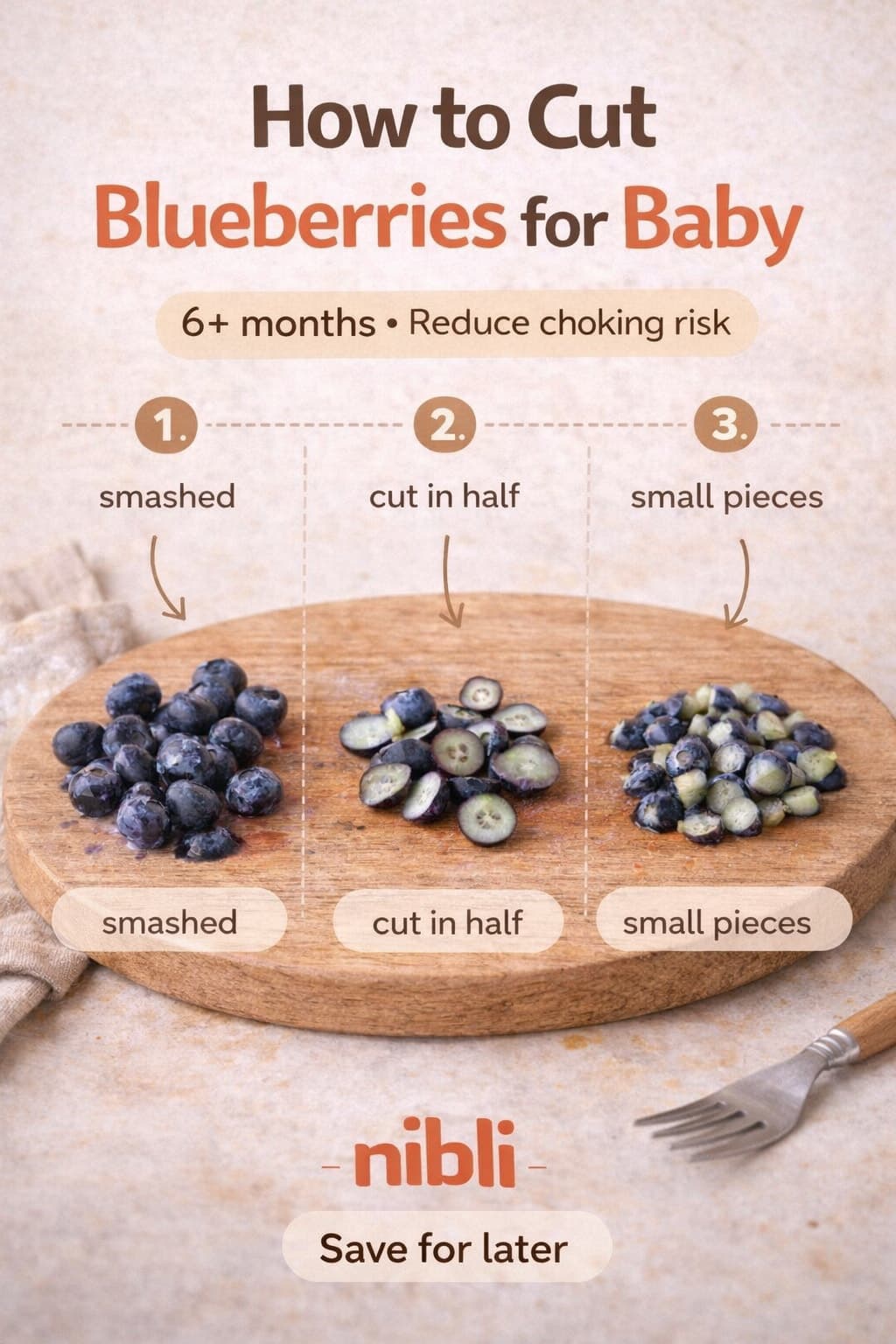 how to cut blueberries for baby led weaning - squashed blueberries for 6 month old