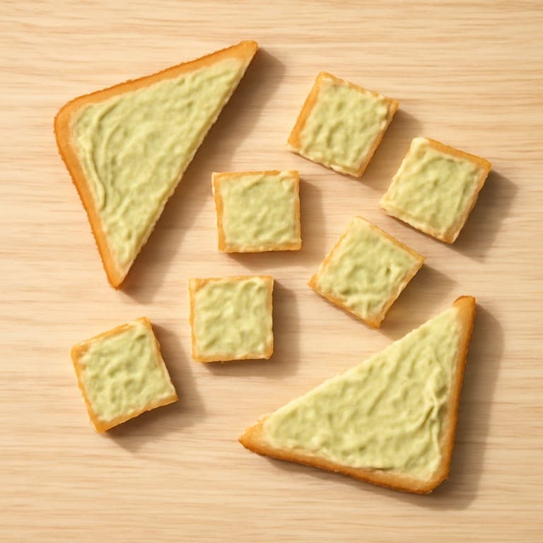 Bread pieces cut for 12 month old baby learning to self-feed