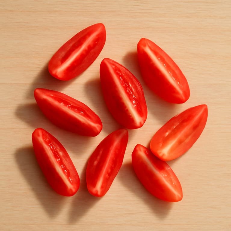 Baby-led weaning safe cherry tomato pieces for 6 month old