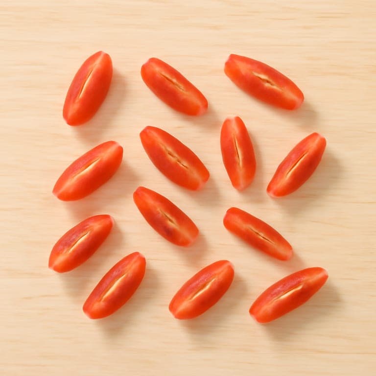 BLW-friendly cherry tomato slivers for 9 month old