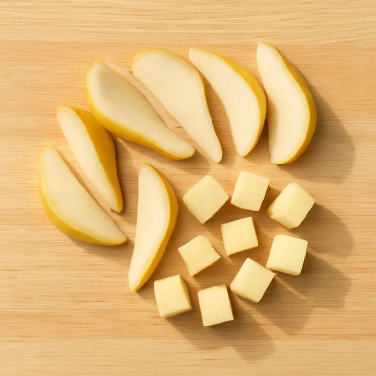 Baby-led weaning pear pieces for 9 month old