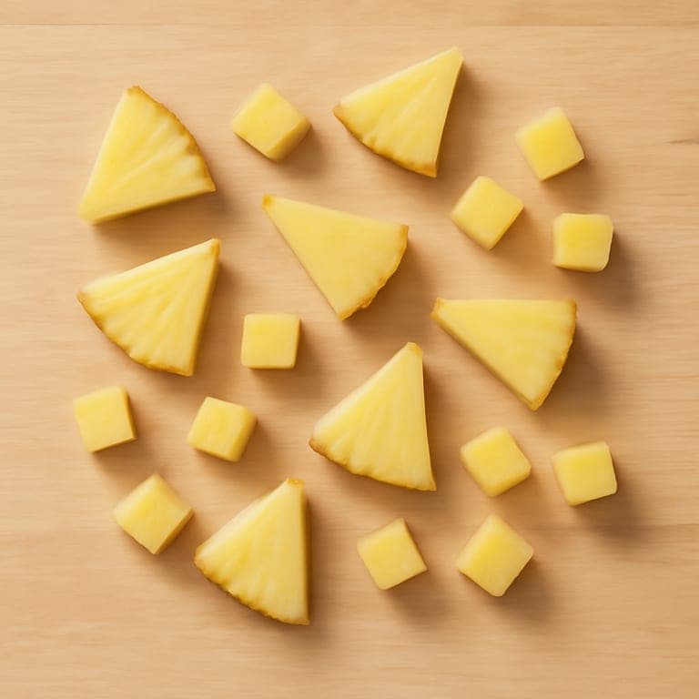 BLW pineapple small wedges and cubes for 9 month old baby