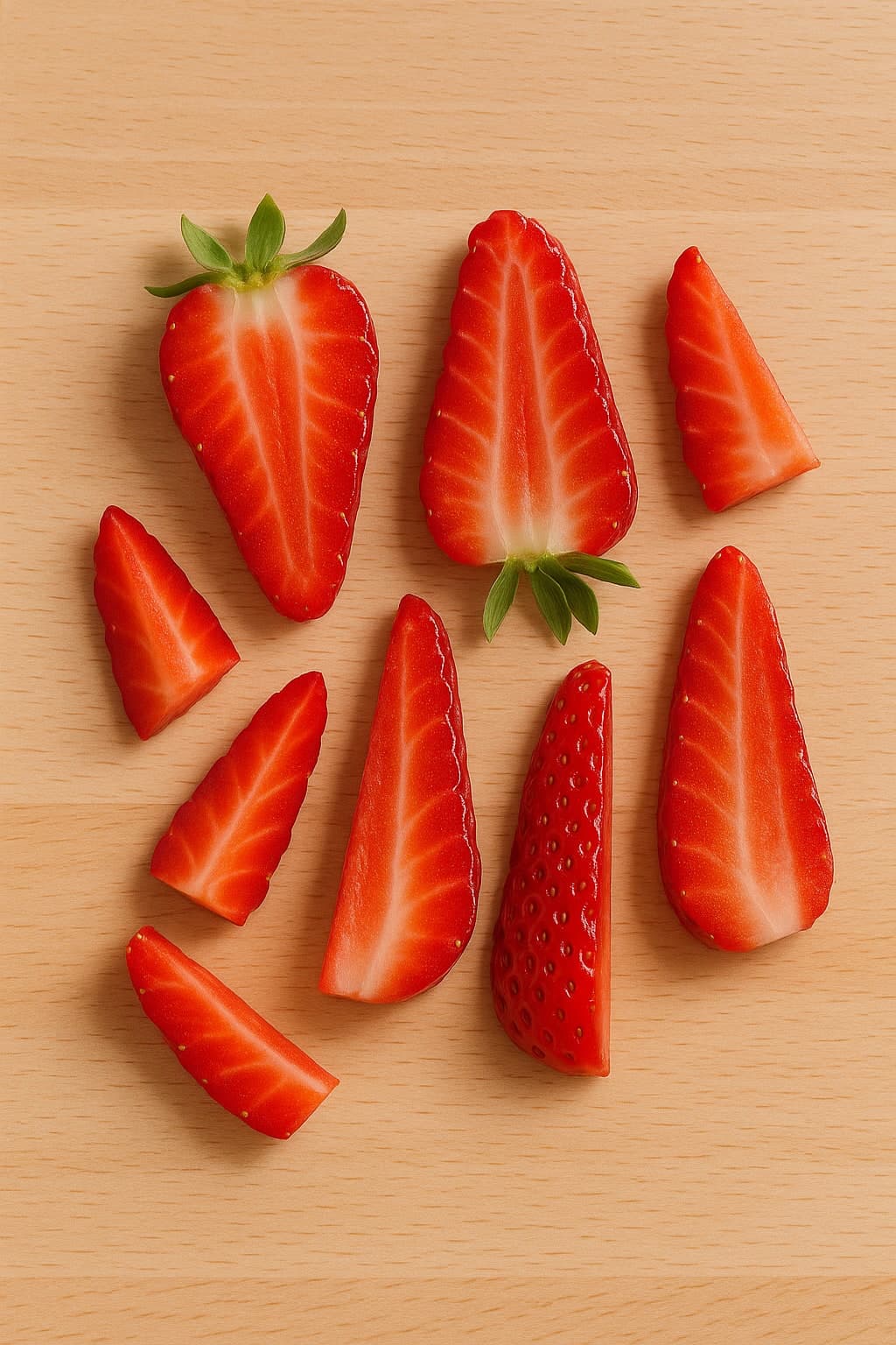 how to cut strawberries for baby led weaning - strawberry slices for 6 month old