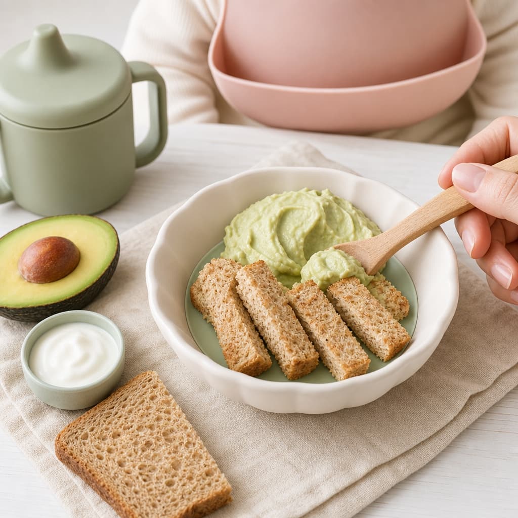 Avocado Yogurt Dip with Toast Strips