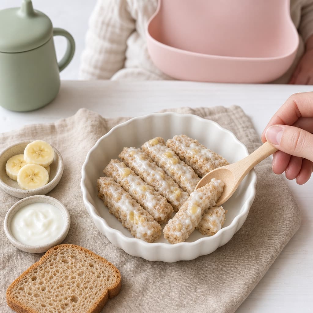 Banana Yogurt Toast Soldiers