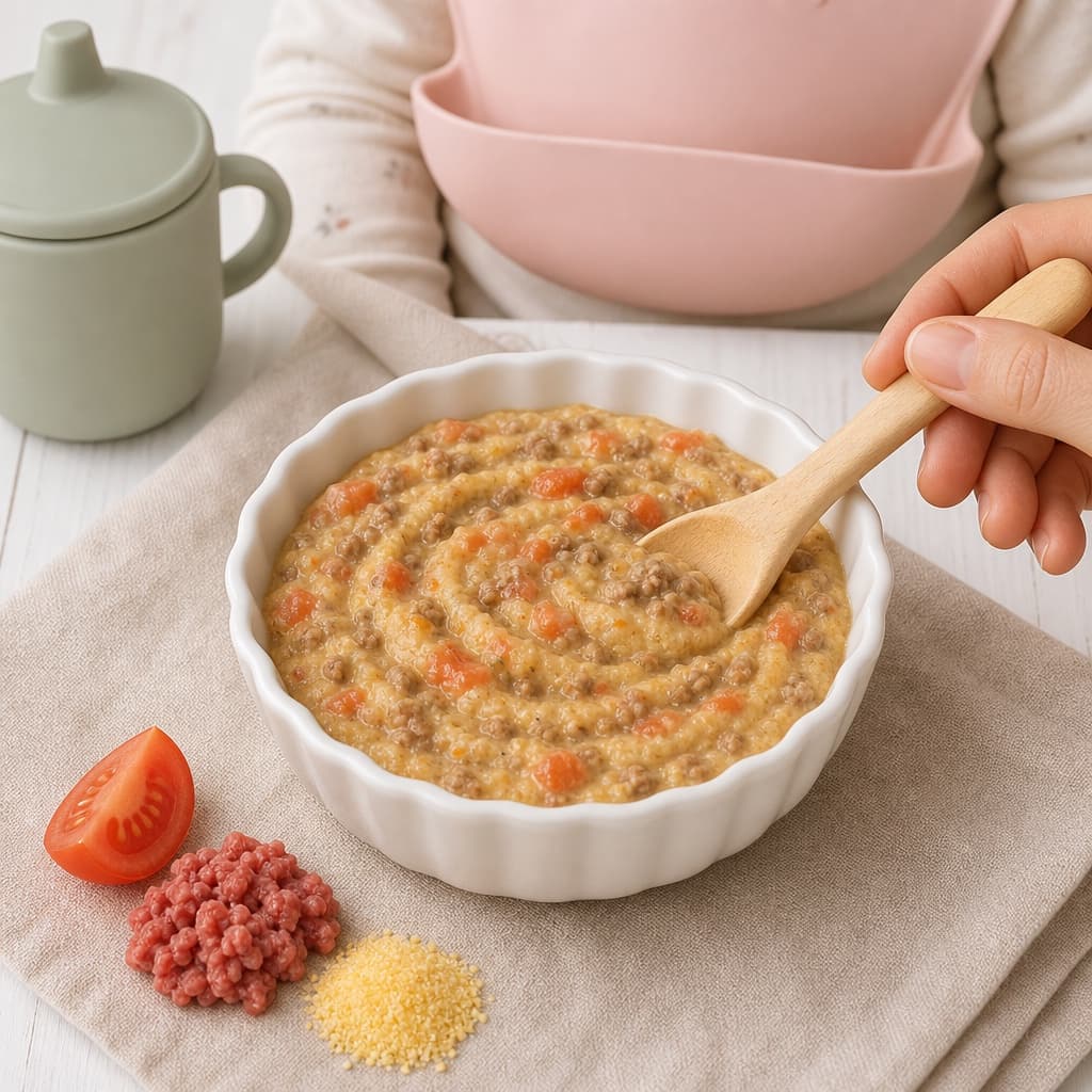 Beef Tomato Polenta Bowl