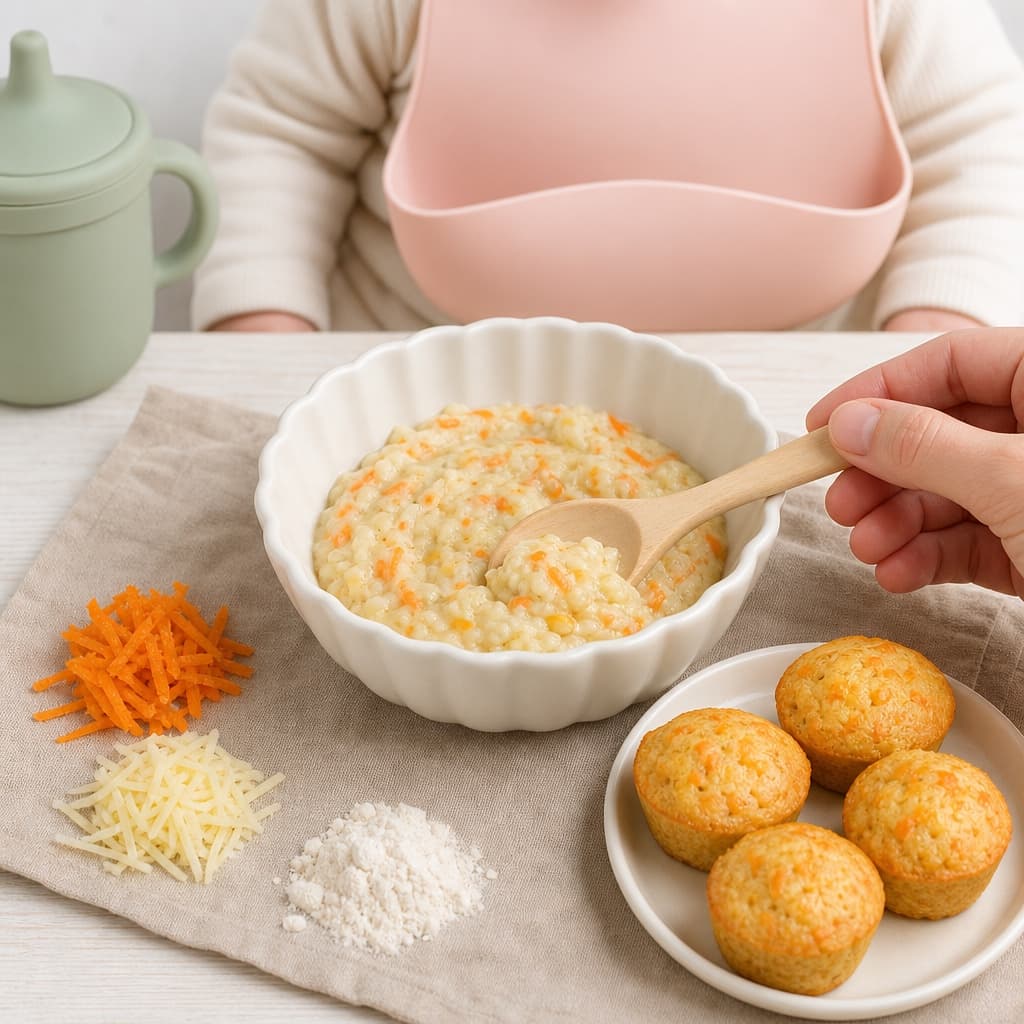 Carrot Cheese Mini Muffins