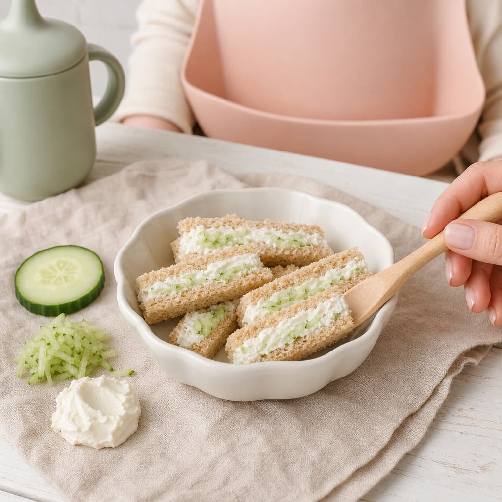 Cream Cheese Cucumber Toast Fingers
