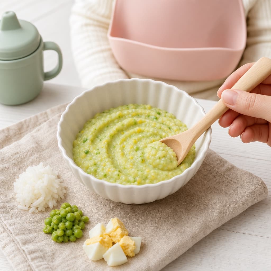 Egg Pea Rice Bowl