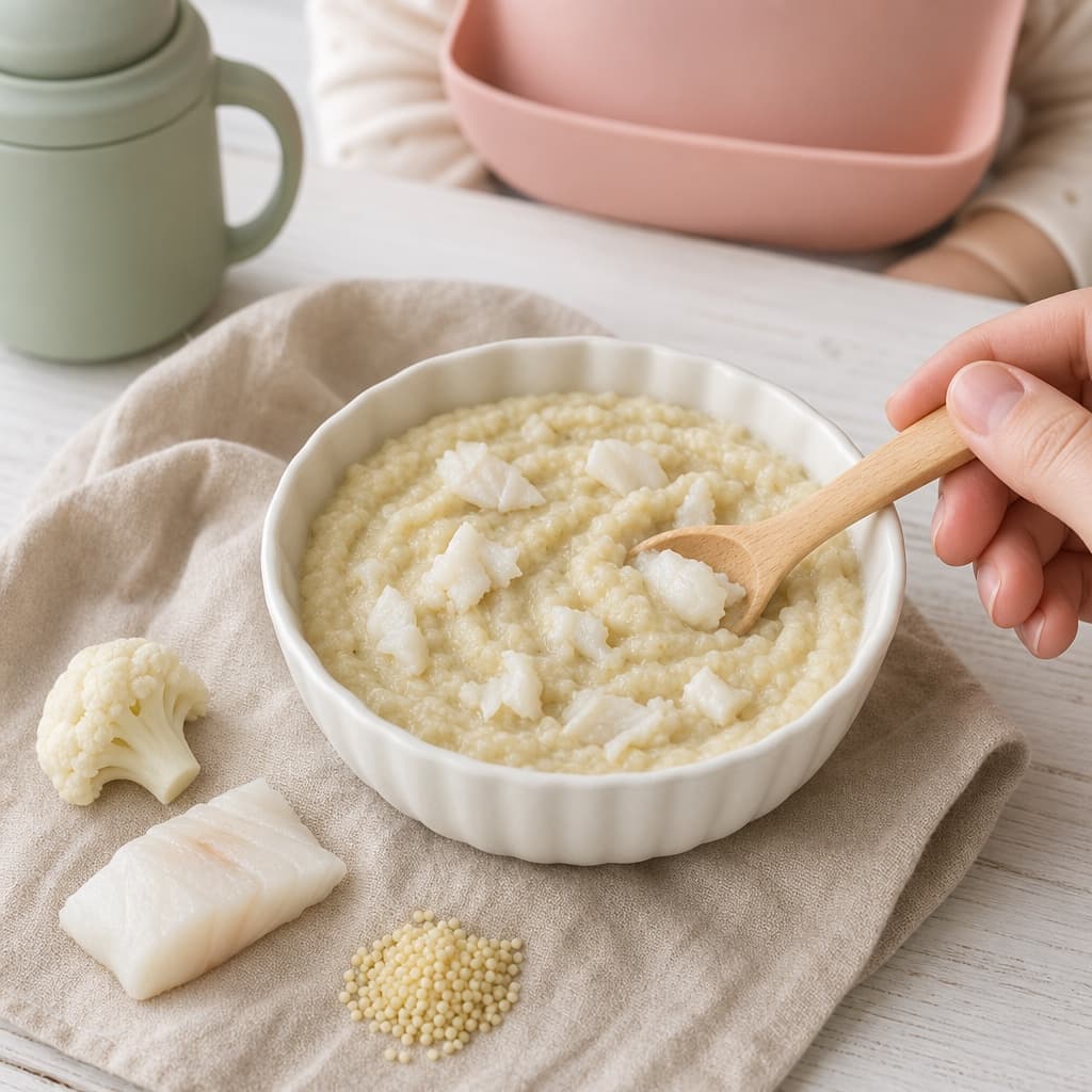 Fish Cauliflower Millet Bowl