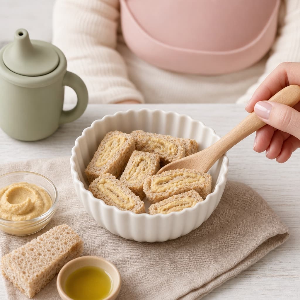 Hummus Toast Pinwheels