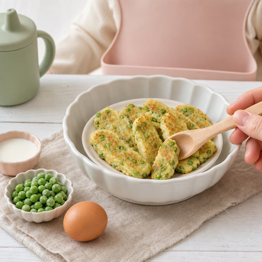 Mini Pea Pancakes