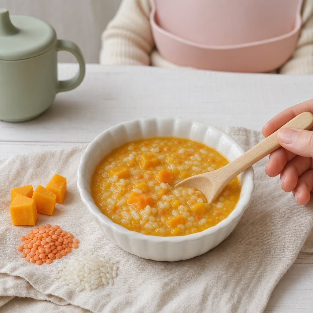 Pumpkin Red Lentil Rice Soup