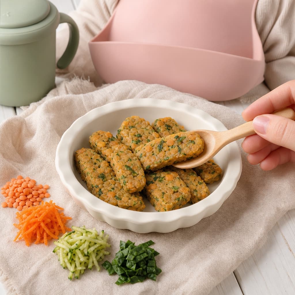 Soft Lentil Veggie Squares