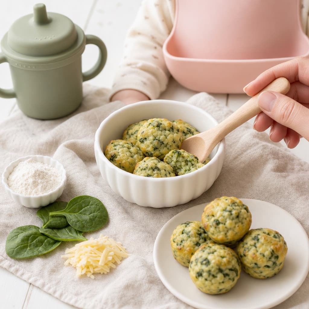 Spinach Cheese Mini Muffins