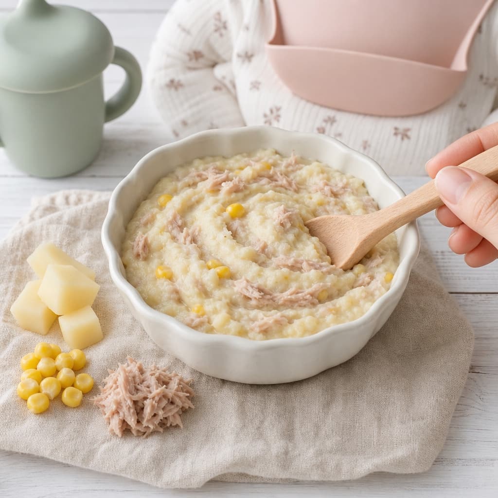Tuna Potato Sweetcorn Mash